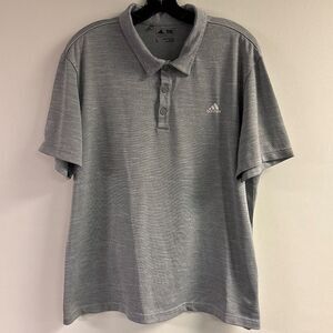 Adidas Gray Short Sleeve Golf Shirt Size L